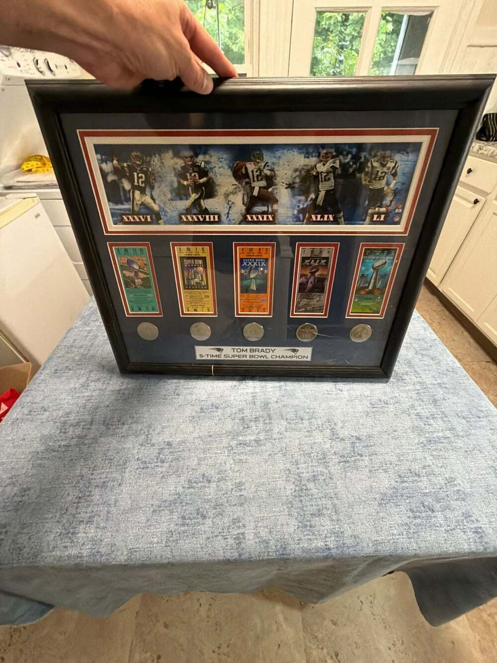 The Danbury Mint Tom Brady 5-Time Super Bowl Champion Framed Collage